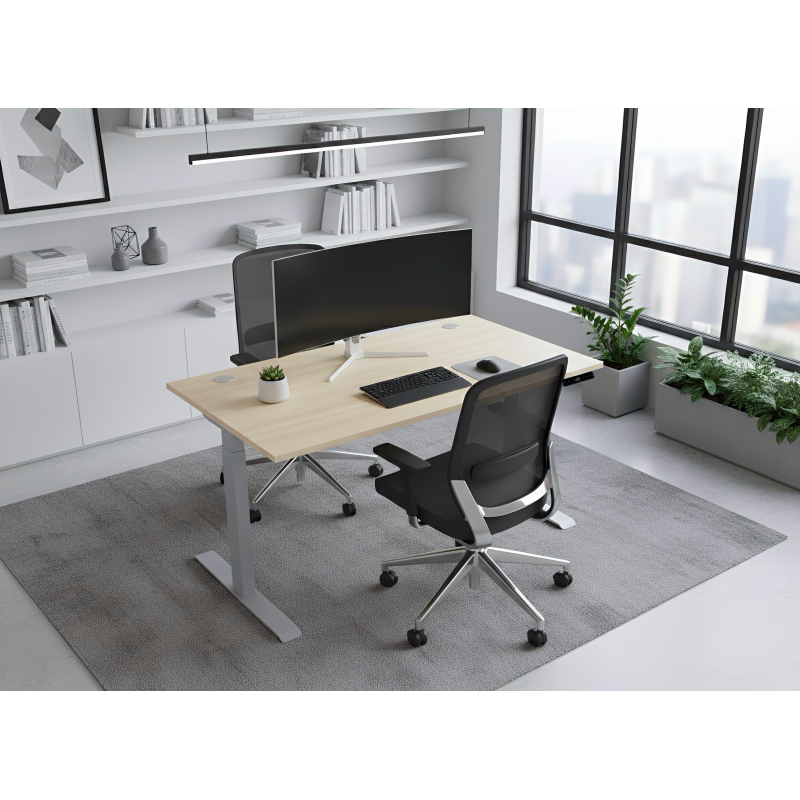 Masa de scris cu reglare electrică, cu două motoare în 2 trepte