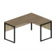 Стол письменный угловой на металлическом каркасе