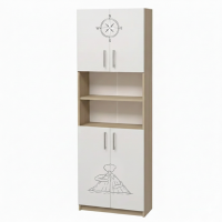 Dulap semi-închis cu patru uși și două rafturi deschise