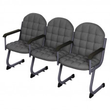 Scaun moale pentru sală de festivități, cu trei locuri