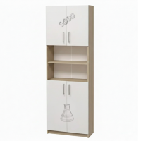 Dulap semi-închis cu patru uși și două rafturi deschise