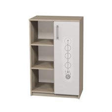 Dulap semi-închis cu o ușă stânga-dreapta și imprimare foto