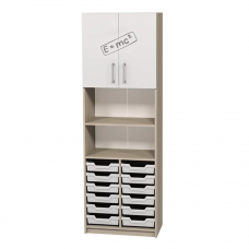 Dulap semideschis cu cutii și imprimare foto