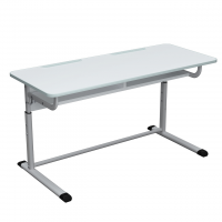 Banca scolara dubla, pe cadru oval