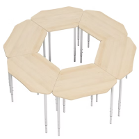 Set de bănci școlare hexagonale (6 buc.)
