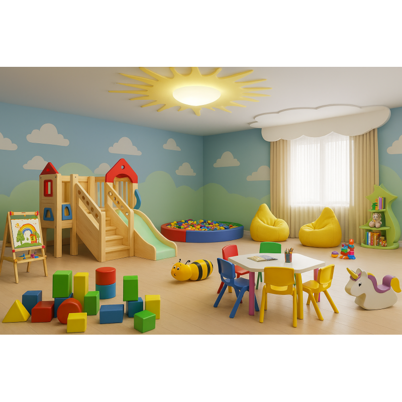 Set mobilier pentru zona de joacă