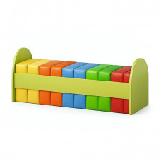 Set de pufuri pentru copii cu suport pentru șezut (10 buc)